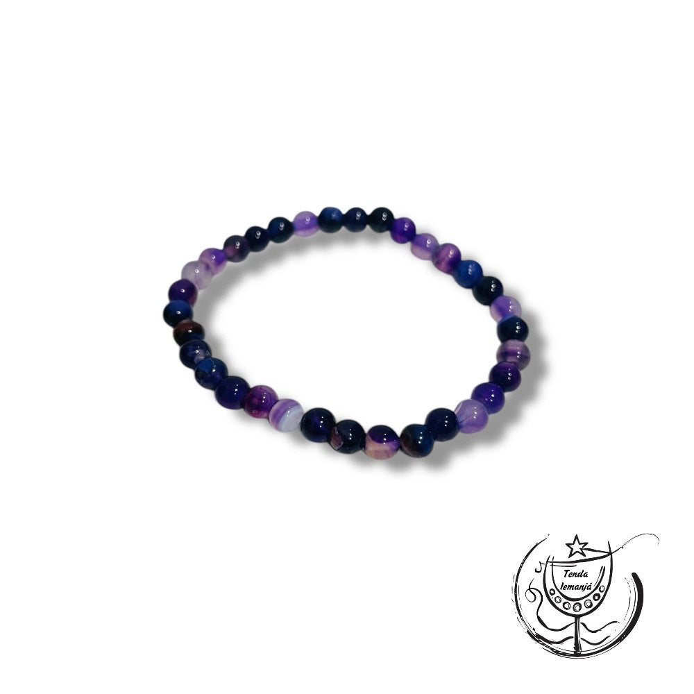Pulseira - ÁGATA ROXA 6mm