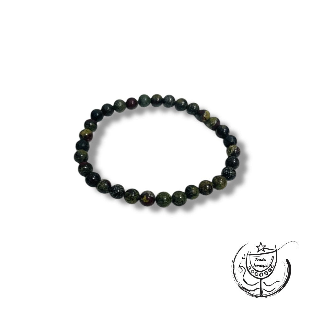 Pulseira - JASPE SANGUE DE DRAGÃO - 5mm