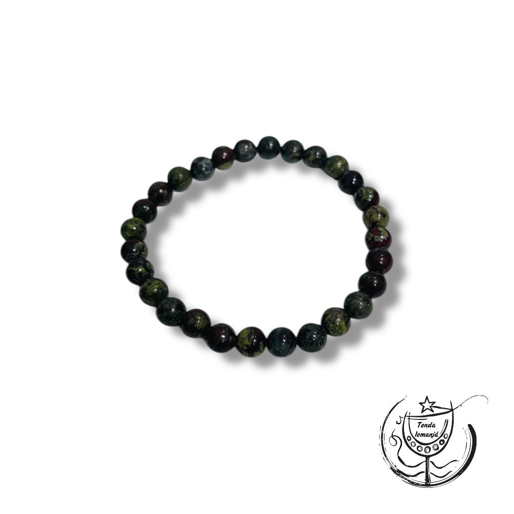 Pulseira - JASPE SANGUE DE DRAGÃO - 6mm