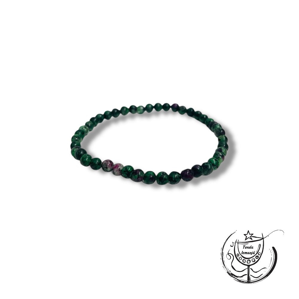 Pulseira - RUBI COM ZOISITE 4mm