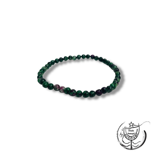 Pulseira - RUBI COM ZOISITE 4mm