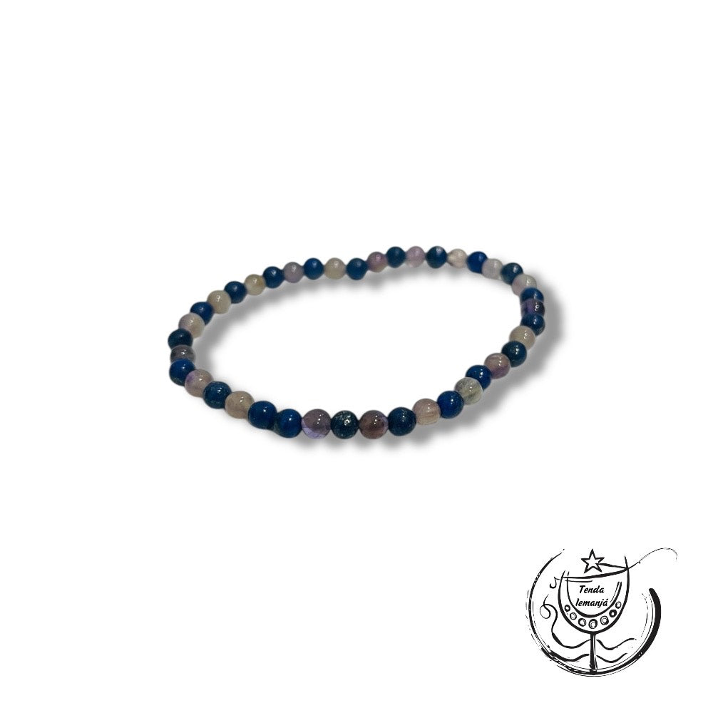 Pulseira Proteção - de Iluminação (Ametista & Lápis Lazúli) 4mm